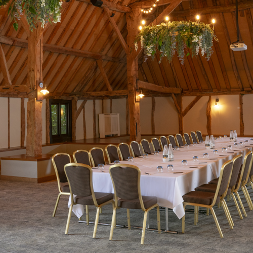 <p>THE HAMPSHIRE BARN</p>
<p>BOARDROOM STYLE</p>